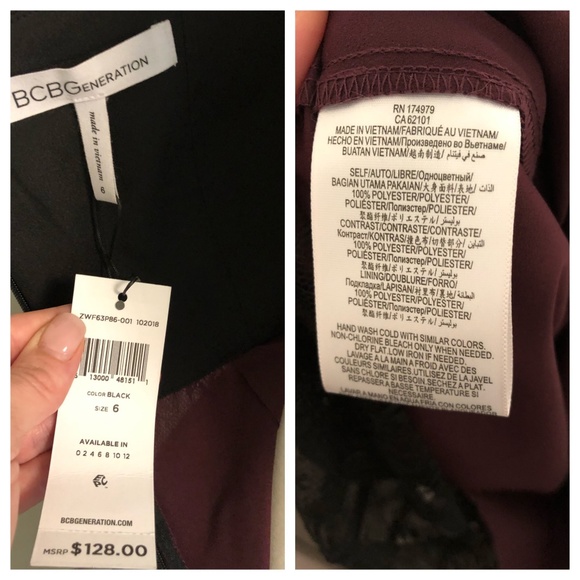 BCBGeneration Trimmed Cami Slip Midi Dress - Sz 6 - Picture 3 of 3